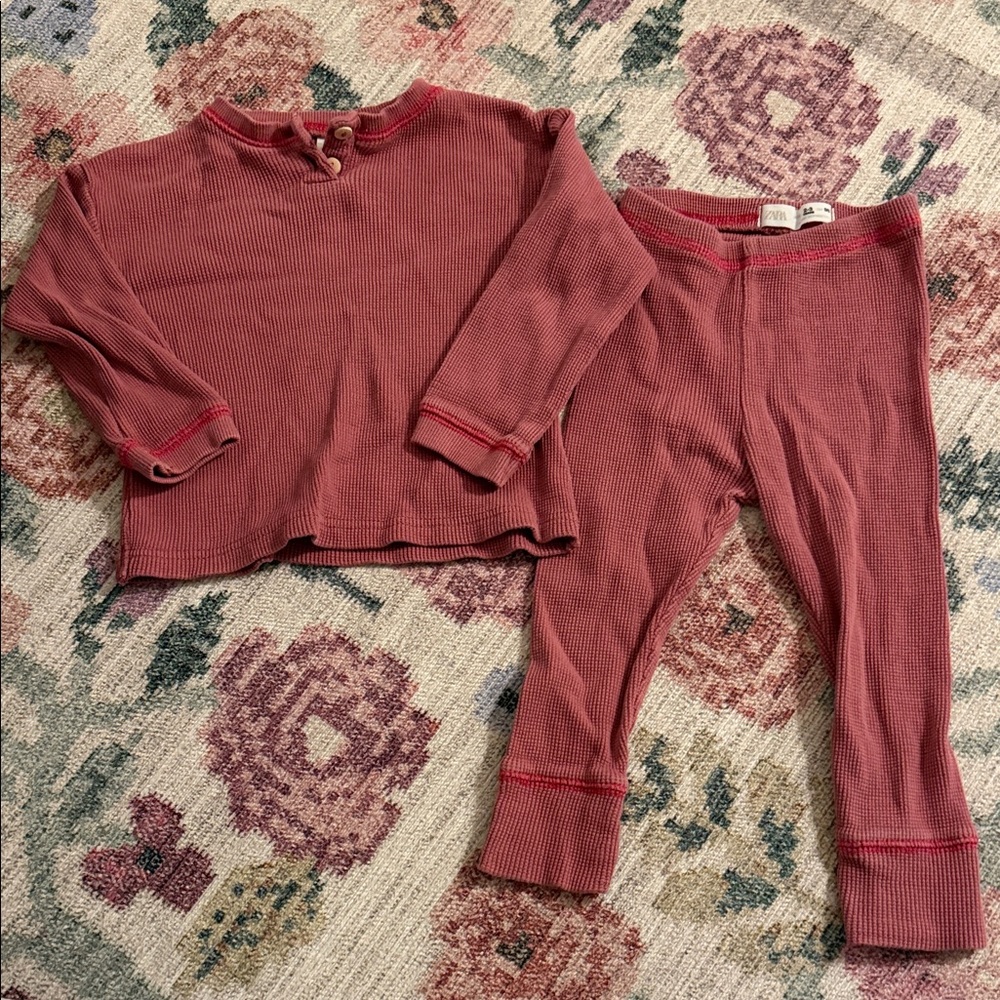 Zara Waffle Knit Set